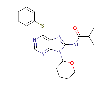 N-(6-(phenylthio)-9-(tetrahydro-2H-pyran-2-yl)-9H-purin-8-yl)isobutyramide