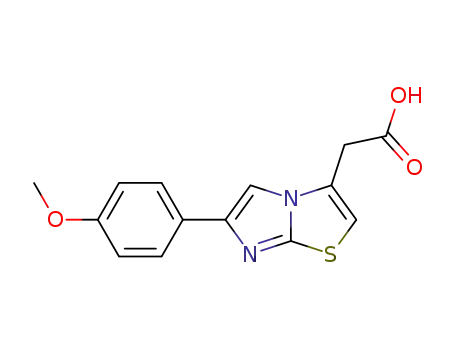 Molecular Structure of 68347-95-5 ([6-(4-METHOXY-PHENYL)-IMIDAZO[2,1-B ]THIAZOL-3-YL]-ACETIC ACID)