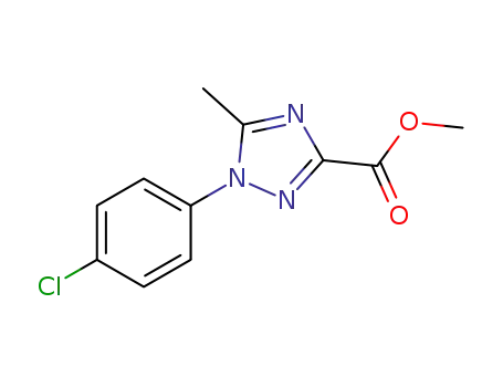 Molecular Structure of 933221-18-2 (1-(4-chlorophenyl)-3-methoxycarbonyl-5-methyl-1,2,4-triazole)