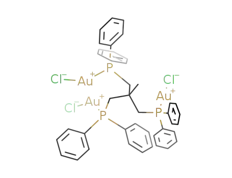Molecular Structure of 84152-18-1 ([(ClAu)]3(1,1,1-tris(diphenylphosphinomethyl)ethane))