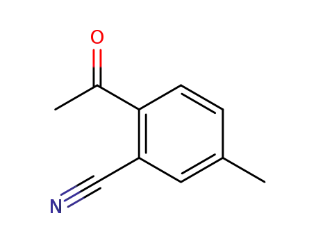 Molecular Structure of 64113-87-7 (Benzonitrile, 2-acetyl-5-methyl- (9CI))