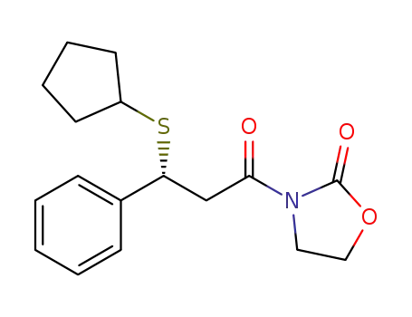 (R)-3-[3-(cyclopentylthio)-3-phenylpropanoyl]oxazolidin-2-one