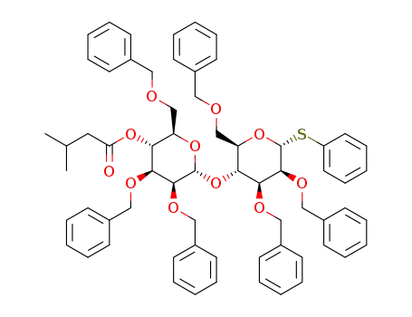 phenyl 2,3,6-tri-O-benzyl-4-O-(2′,3′,6′-tri-O-benzyl-4′-O-isovaleroyl-α-D-mannopyranosyl)-1-thio-α-D-mannopyranoside