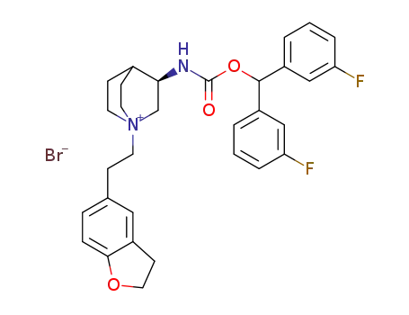 (R)-3-((bis(3-fluorophenyl)methoxy)carbonyl amino)-1-(2-(2,3-dihydrobenzofuran-5-yl)ethyl)-1-azoniabicyclo[2.2.2]octane bromide
