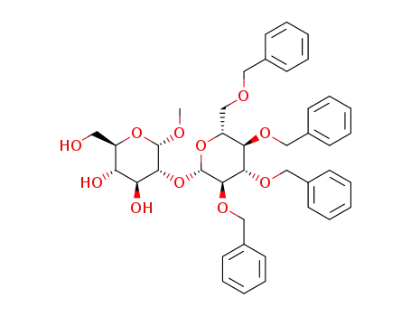 methyl 2-O-(2',3',4',6'-tetra-O-benzyl-β-D-glucopyranosyl)-α-D-glucopyranoside