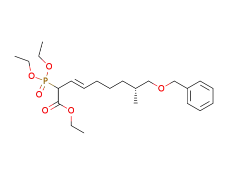 (E)-(R)-9-Benzyloxy-2-(diethoxy-phosphoryl)-8-methyl-non-3-enoic acid ethyl ester