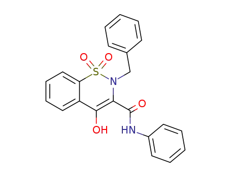 2-benzyl-1,1,4-trioxo-1,2,3,4-tetrahydro-1λ<sup>6</sup>-benzo[<i>e</i>][1,2]thiazine-3-carboxylic acid anilide