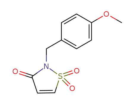 Molecular Structure of 126623-61-8 (2-(p-methoxybenzyl)isothiazol-3(2H)-one 1,1-dioxide)