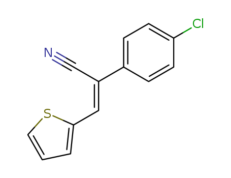 2-(4-chlorophenyl)-3-(thiophen-2-yl)prop-2-enenitrile