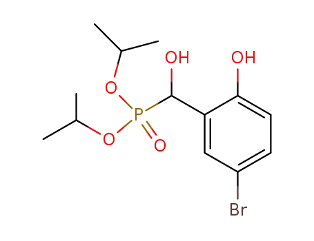 Molecular Structure of 33472-10-5 (diisopropyl ((5-bromo-2-hydroxyphenyl)(hydroxy)methyl)phosphonate)