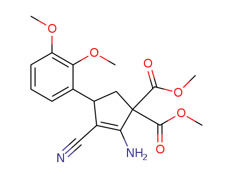 dimethyl 2-amino-3-cyano-4-(2,3-dimethoxyphenyl)cyclopent-2-ene-1,1-dicarboxylate