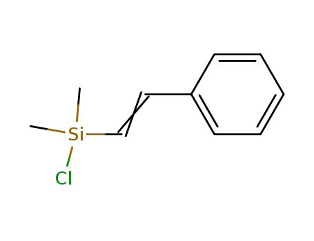 Molecular Structure of 21685-01-8 (Silane, chlorodimethyl(2-phenylethenyl)-)