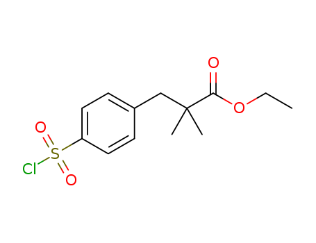 Benzenepropanoic acid,4-(chlorosulfonyl)-a,a-dimethyl-, ethyl ester