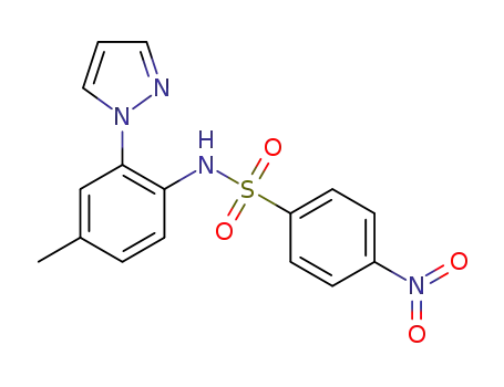 N-{4-methyl-2-(1H-pyrazol-1-yl)phenyl}-4-nitrobenzenesulfonamide