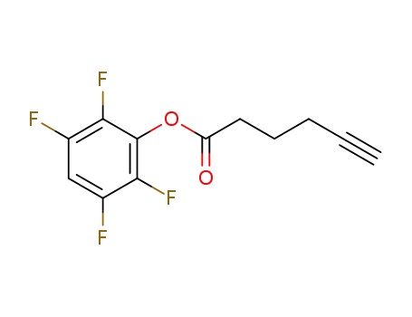 Molecular Structure of 1462237-48-4 (2,3,5,6-tetrafluorophenyl hex-5-ynoate)