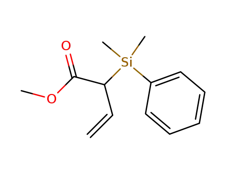 Molecular Structure of 82654-01-1 (3-Butenoic acid, 2-(dimethylphenylsilyl)-, methyl ester)