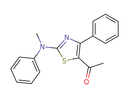 Molecular Structure of 111753-03-8 (Ethanone, 1-[2-(methylphenylamino)-4-phenyl-5-thiazolyl]-)