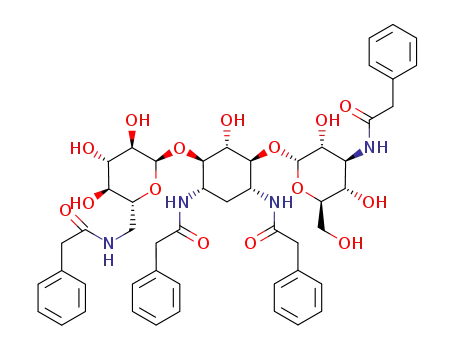 Molecular Structure of 1352640-83-5 (tetra N-phenylacetyl-kanamycin A)