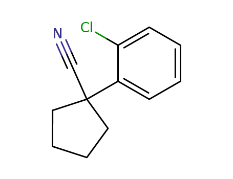 Molecular Structure of 143328-15-8 (Cyclopentanecarbonitrile, 1-(2-chlorophenyl)-)