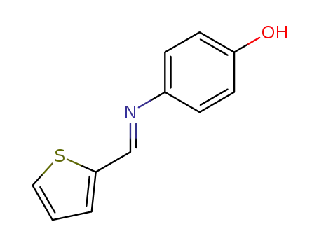 Molecular Structure of 18210-01-0 (4-([-THIEN-2-YLMETHYLIDENE]AMINO)PHENOL)