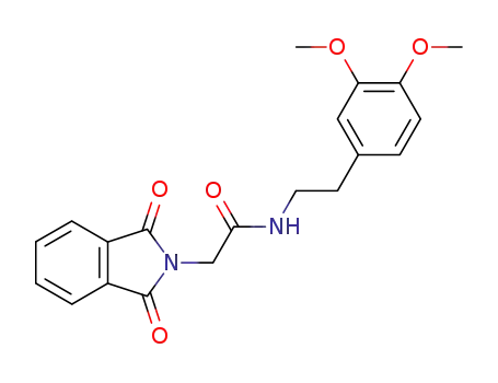 Molecular Structure of 31633-29-1 (N-(3,4-dimethoxyphenethyl)-2-(1,3-dioxoisoindolin-2-yl)acetamide)