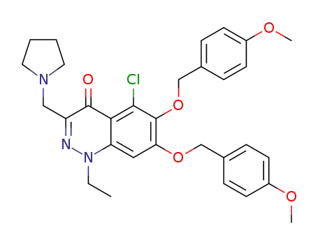 5-chloro-1-ethyl-6,7-bis((4-methoxybenzyl)oxy)-3-(pyrrolidin-1-ylmethyl)cinnolin-4-(1H)-one