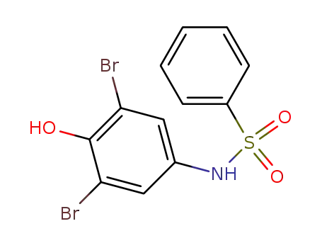 Molecular Structure of 51767-46-5 (N-(3,5-Dibromo-4-hydroxyphenyl)benzenesulfonamide)