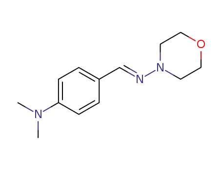 Molecular Structure of 104733-21-3 ((E)-N-(4-(dimethylamino)benzylidene)morpholin-4-amine)