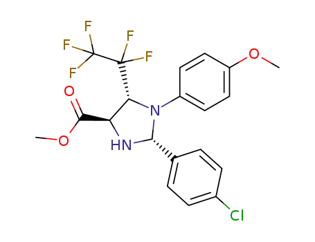 (2R,4R,5R)-methyl 2-(4-chlorophenyl)-1-(4-methoxyphenyl)-5-(perfluoroethyl)-imidazolidine-4-carboxylate