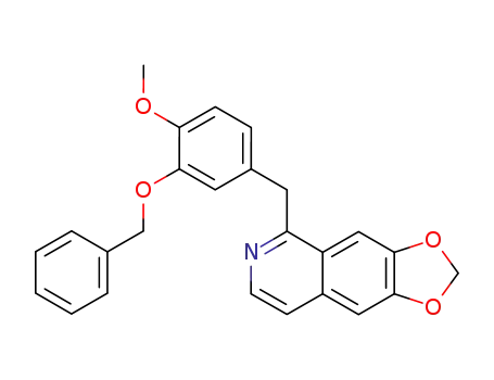 Molecular Structure of 38750-43-5 (1,3-Dioxolo[4,5-g]isoquinoline,
5-[[4-methoxy-3-(phenylmethoxy)phenyl]methyl]-)