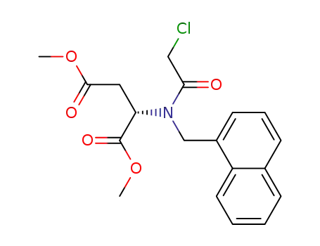 Molecular Structure of 1584725-55-2 (dimethyl (S)-2-[N-(chloroacetyl)-N-(naphthalen-1-ylmethyl)amino]butandioate)