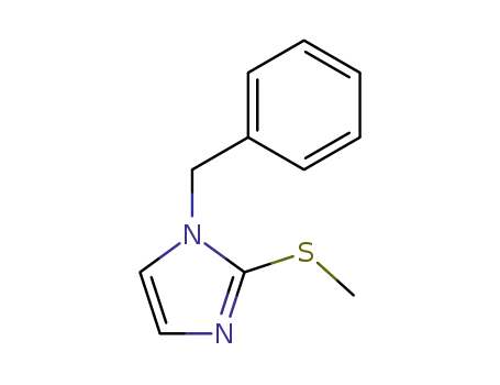 Molecular Structure of 23269-09-2 (1H-Imidazole, 2-(methylthio)-1-(phenylmethyl)-)