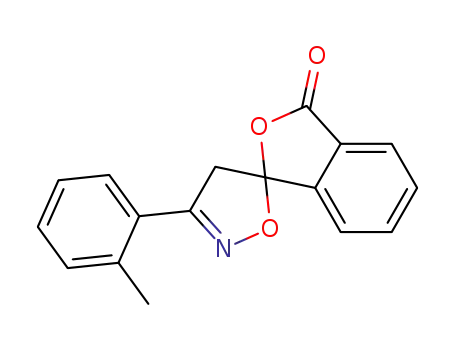 Molecular Structure of 76272-12-3 (3'-(o-tolyl)spiro<isobenzofuran-1(3H),5'(4'H)-isoxazol>-3-one)