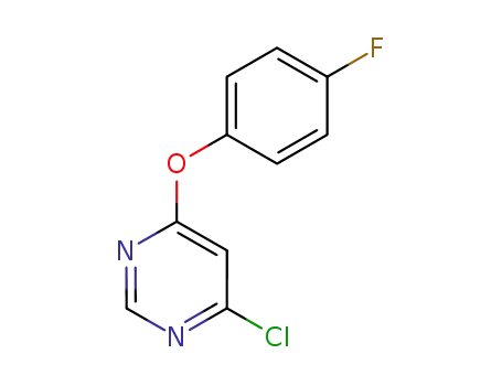 Molecular Structure of 124041-01-6 (6-(4-fluorophenoxy)-4-chloropyrimidine)