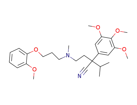 alpha-isopropyl-alpha-[2-[N-[3-(2-methoxyphenoxy)propyl]-N-methylamino]ethyl]-3,4,5-trimethoxyphenylacetonitrile