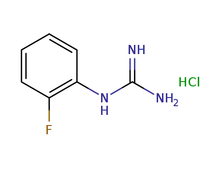Molecular Structure of 1187927-51-0 (N-(2-FLUORO-PHENYL)-GUANIDINE HYDROCHLORIDE)