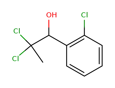 Molecular Structure of 35996-56-6 (2,2-dichloro-1-(2-chlorophenyl)propan-1-ol)
