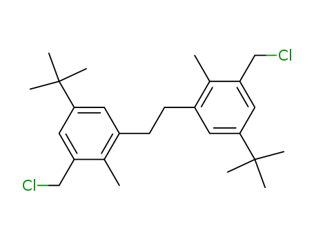 Molecular Structure of 67691-33-2 (Benzene,
1,1'-(1,2-ethanediyl)bis[3-(chloromethyl)-5-(1,1-dimethylethyl)-2-methyl-)