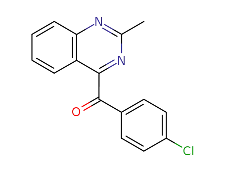 Molecular Structure of 140640-34-2 (Methanone, (4-chlorophenyl)(2-methyl-4-quinazolinyl)-)