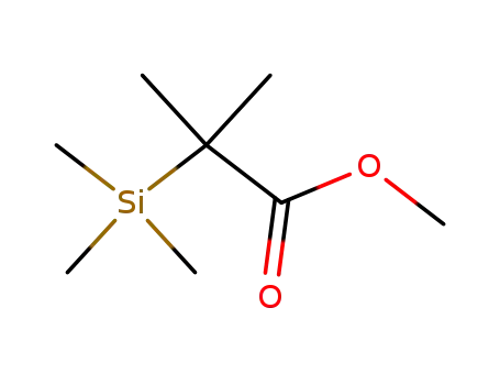 Molecular Structure of 55499-73-5 (Propanoic acid, 2-methyl-2-(trimethylsilyl)-, methyl ester)