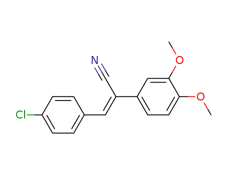 Molecular Structure of 37629-70-2 ((Z)-3-(4-chlorophenyl)-2-(3,4-dimethoxyphenyl)acrylonitrile)