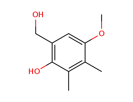 Molecular Structure of 141989-00-6 (2,3-dimethyl-6-(hydroxymethyl)-4-methoxyphenol)
