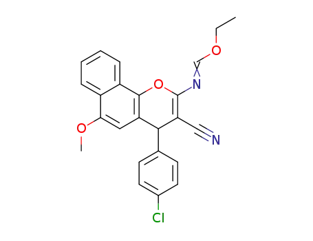4-(4-chlorophenyl)-2-ethoxymethyleneamino-6-methoxy-4H-benzo[h]chromene-3-carbonitrile