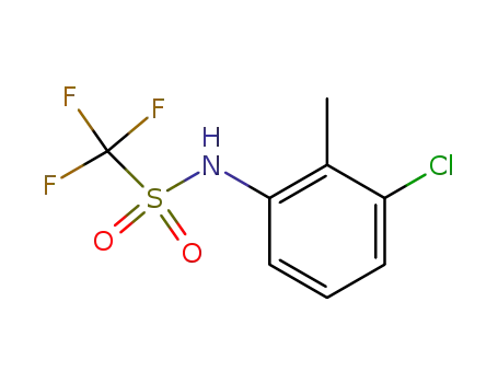 Molecular Structure of 57946-83-5 (N-(3-chloro-2-methylphenyl)-1,1,1-trifluoromethanesulfonamide)