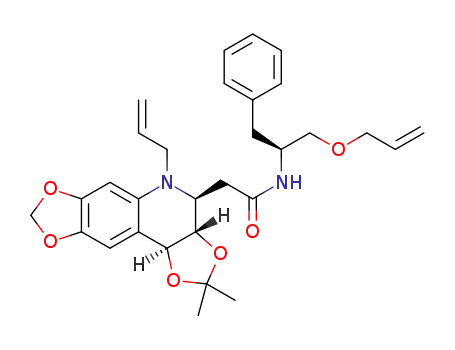 2-((3aS,4S,10bS)-5-allyl-2,2-dimethyl-3a,4,5,10b-tetrahydrobis[1,3]dioxolo[4,5-c:4',5'-g]quinolin-4-yl)-N-((S)-1-(allyloxy)-3-phenylpropan-2-yl)acetamide