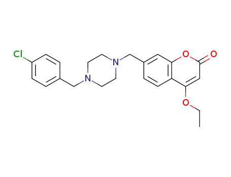 2H-1-Benzopyran-2-one,
7-[[4-[(4-chlorophenyl)methyl]-1-piperazinyl]methyl]-4-ethoxy-