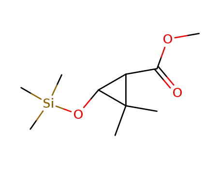 Molecular Structure of 77903-45-8 (Methyl 2,2-dimethyl-3-(trimethylsiloxy)-1-cyclopropanecarboxylate)