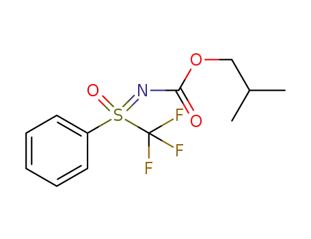 Molecular Structure of 1448157-70-7 (O-iso-butyl N-[oxo-phenyl(trifluoromethyl)-λ6-sulfanylidene]carbamoate)