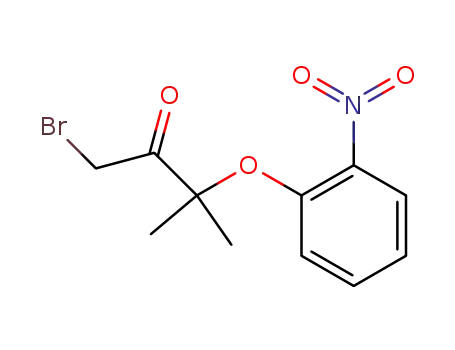 Molecular Structure of 64327-65-7 (2-Butanone, 1-bromo-3-methyl-3-(2-nitrophenoxy)-)