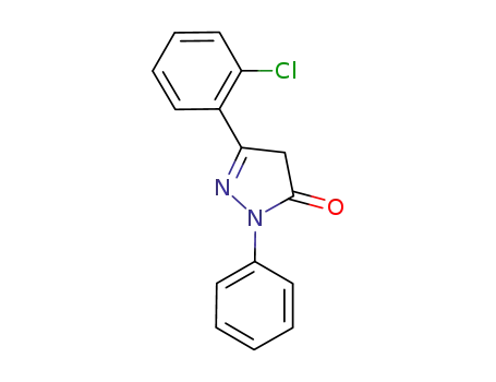 Molecular Structure of 118049-75-5 (5-(2-CHLOROPHENYL)-2,4-DIHYDRO-2-PHENYL-3H-PYRAZOL-3-ONE)